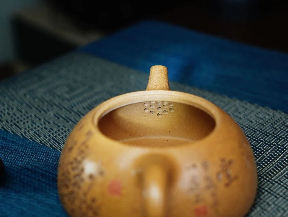 Full Handmade Yixing Zisha Teapot [Half Moon Pot] (Wucai Lao Duan Ni - 200ml) - YIQIN TEA HOUSE | yiqinteahouse.com | 200-300ml, full handmade zisha teapot, teapot, teaware