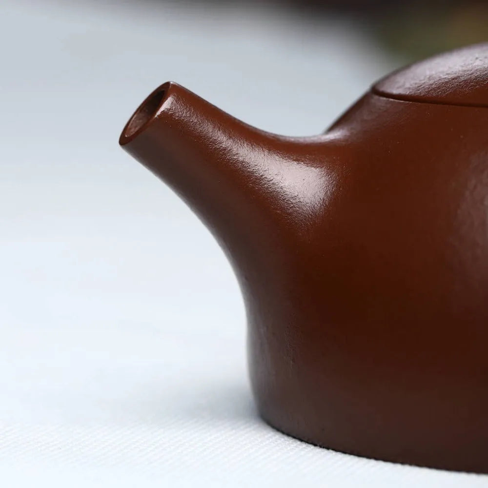 Full Handmade Yixing Zisha Teapot [Half Moon Pot] (Zi Ni - 180ml) - YIQIN TEA HOUSE | yiqinteahouse.com | <200ml, full handmade zisha teapot, new arrival, plain smooth, teapot, teaware