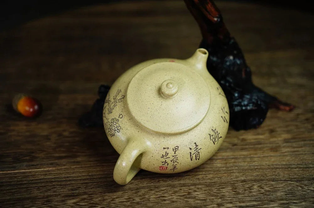 Full Handmade Yixing Zisha Teapot [Han Jiang Pot] (Bensan Lu Ni - 180ml) - YIQIN TEA HOUSE | yiqinteahouse.com | <200ml, full handmade zisha teapot, teapot, teaware