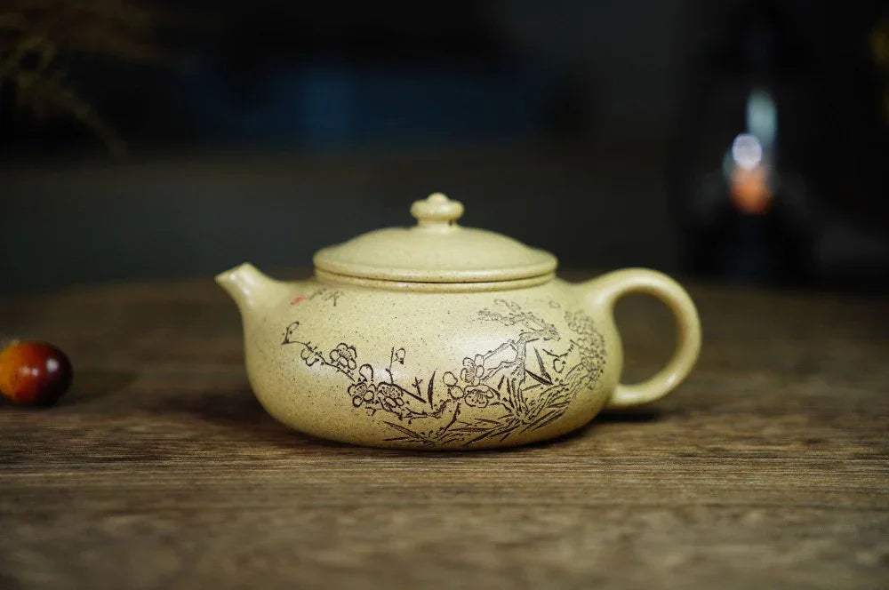 Full Handmade Yixing Zisha Teapot [Han Jiang Pot] (Bensan Lu Ni - 180ml) - YIQIN TEA HOUSE | yiqinteahouse.com | <200ml, full handmade zisha teapot, teapot, teaware