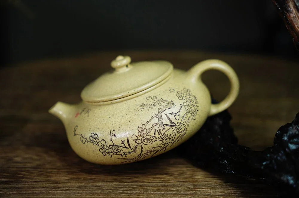 Full Handmade Yixing Zisha Teapot [Han Jiang Pot] (Bensan Lu Ni - 180ml) - YIQIN TEA HOUSE | yiqinteahouse.com | <200ml, full handmade zisha teapot, teapot, teaware