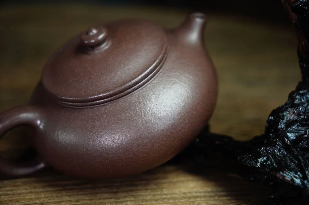 Full Handmade Yixing Zisha Teapot [Han Jiang Pot] (Zi Ni - 190ml) - YIQIN TEA HOUSE | yiqinteahouse.com | <200ml, full handmade zisha teapot, plain smooth, teapot, teaware