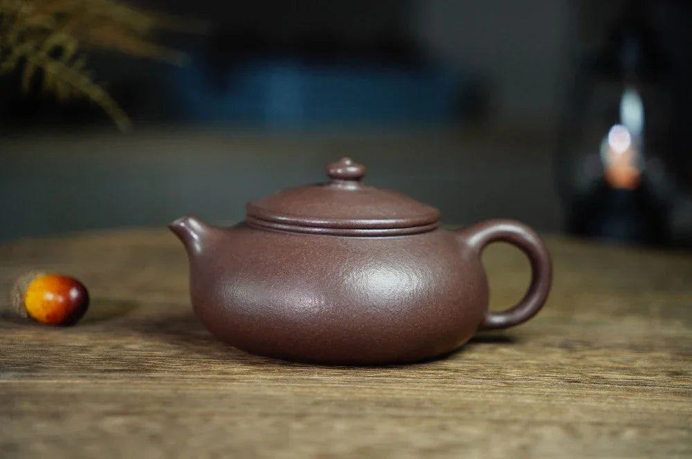 Full Handmade Yixing Zisha Teapot [Han Jiang Pot] (Zi Ni - 190ml) - YIQIN TEA HOUSE | yiqinteahouse.com | <200ml, full handmade zisha teapot, plain smooth, teapot, teaware