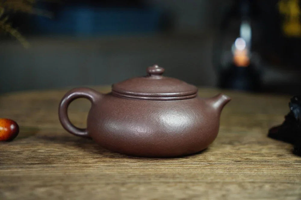 Full Handmade Yixing Zisha Teapot [Han Jiang Pot] (Zi Ni - 190ml) - YIQIN TEA HOUSE | yiqinteahouse.com | <200ml, full handmade zisha teapot, plain smooth, teapot, teaware