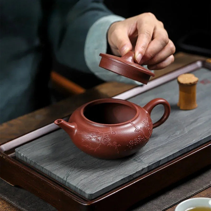 Théière Yixing Zisha entièrement faite à la main [Han Xiang] (Hong Pi Long - 350 ml)