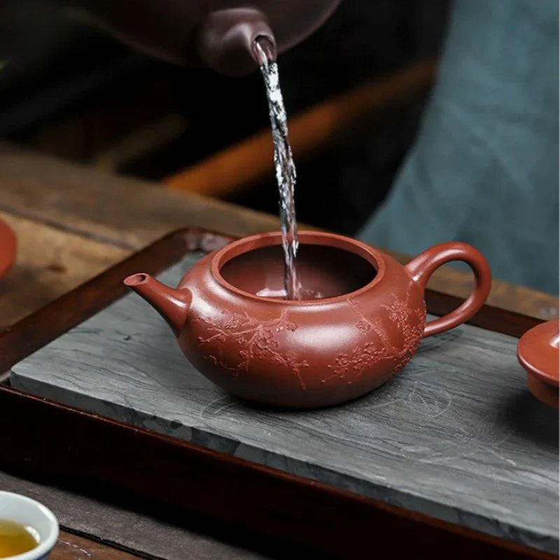 Théière Yixing Zisha entièrement faite à la main [Han Xiang] (Hong Pi Long - 350 ml)