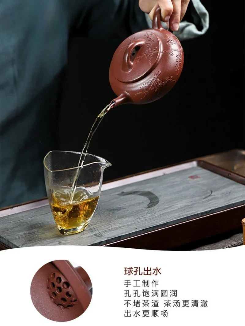 Théière Yixing Zisha entièrement faite à la main [Han Xiang] (Hong Pi Long - 350 ml)