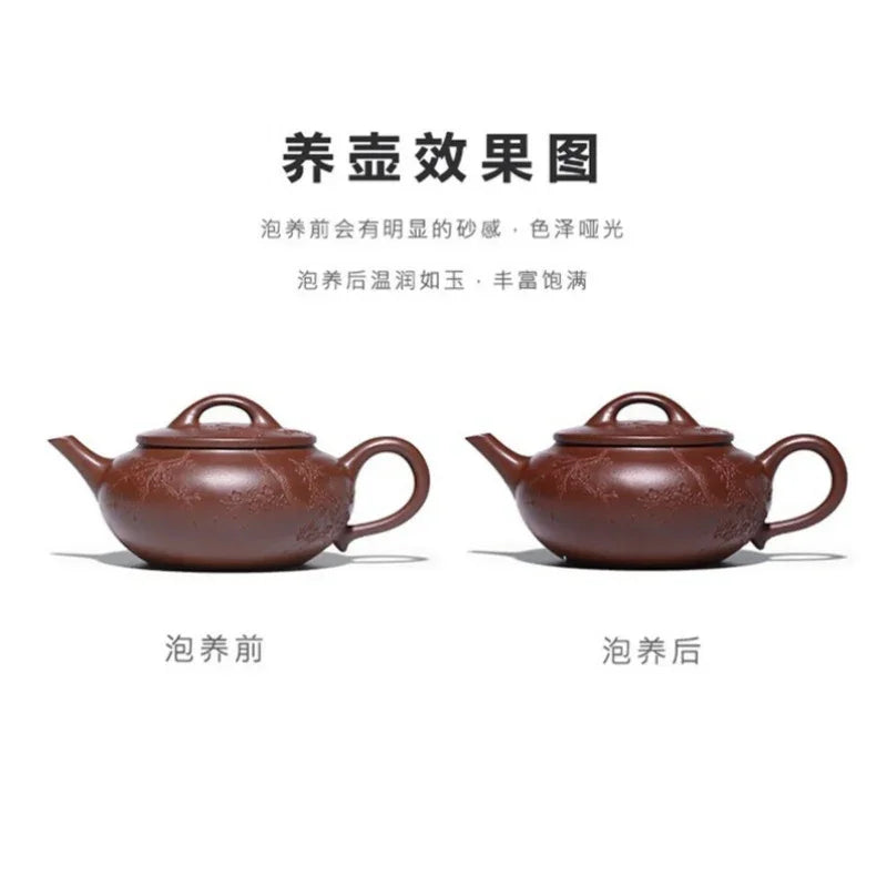 Théière Yixing Zisha entièrement faite à la main [Han Xiang] (Hong Pi Long - 350 ml)