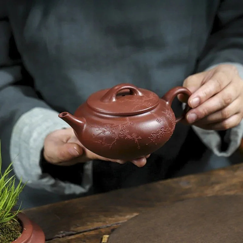 Théière Yixing Zisha entièrement faite à la main [Han Xiang] (Hong Pi Long - 350 ml)