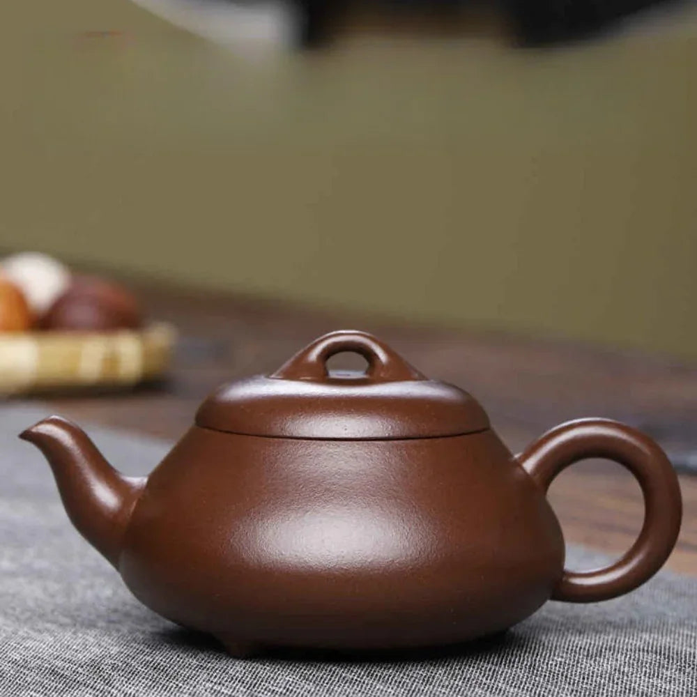 Teko Zisha Yixing Buatan Tangan Sepenuhnya [Periuk Hantang Shi Piao] (Zi Ni - 190ml)