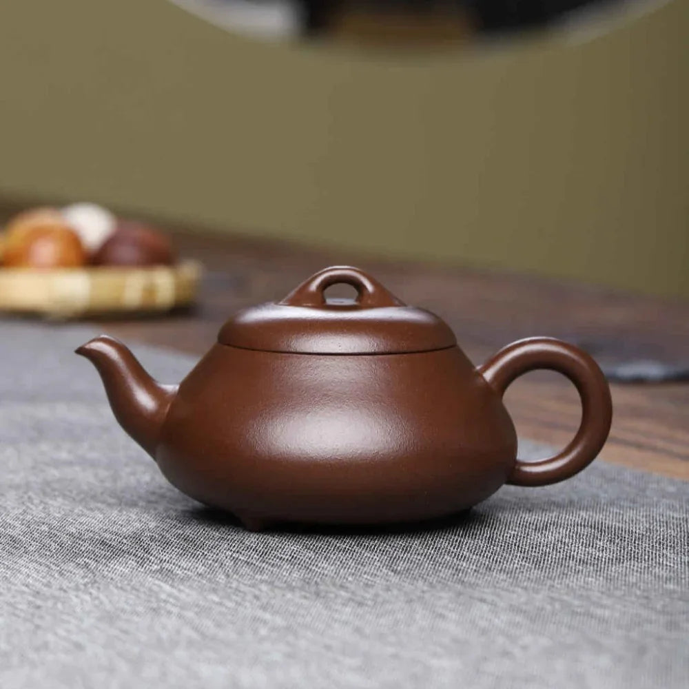 Teko Zisha Yixing Buatan Tangan Sepenuhnya [Periuk Hantang Shi Piao] (Zi Ni - 190ml)