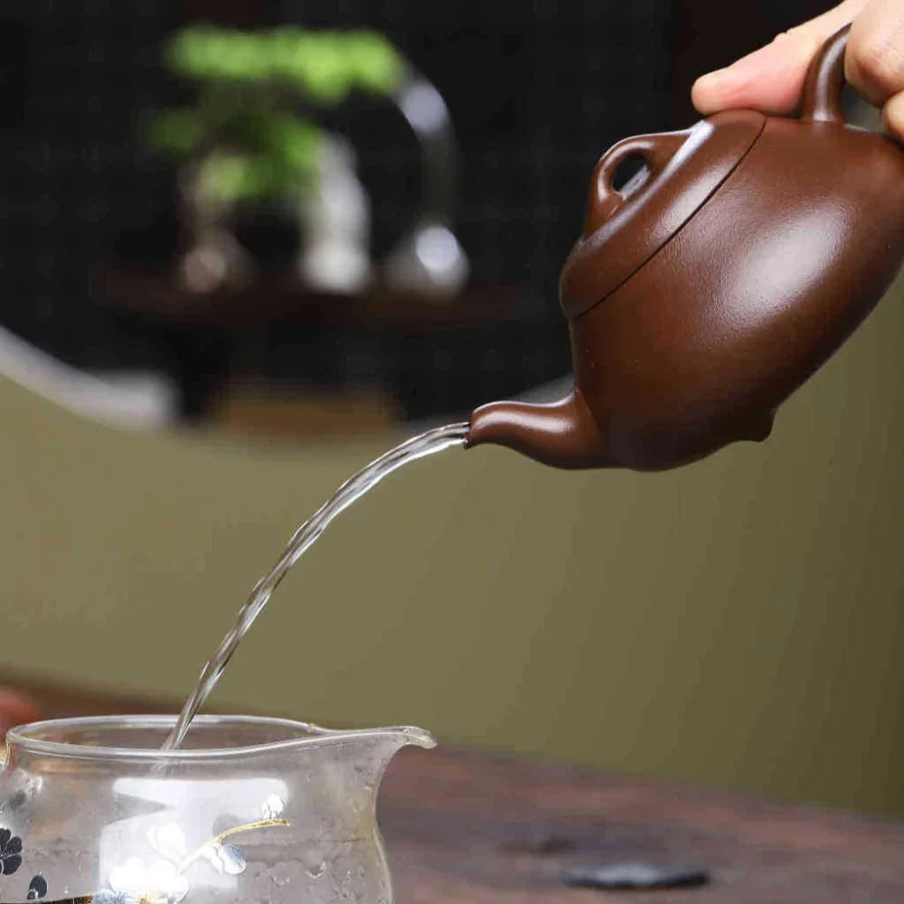 Teko Zisha Yixing Buatan Tangan Sepenuhnya [Periuk Hantang Shi Piao] (Zi Ni - 190ml)