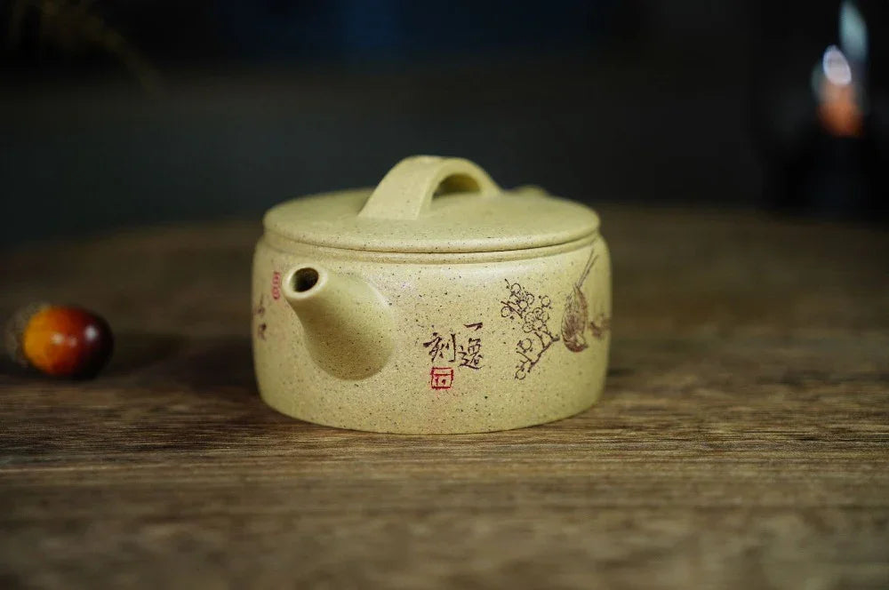 Full Handmade Yixing Zisha Teapot [Hanwa Pot] (Benson Lu Ni - 160ml) - YIQIN TEA HOUSE | yiqinteahouse.com | <200ml, full handmade zisha teapot, teapot, teaware