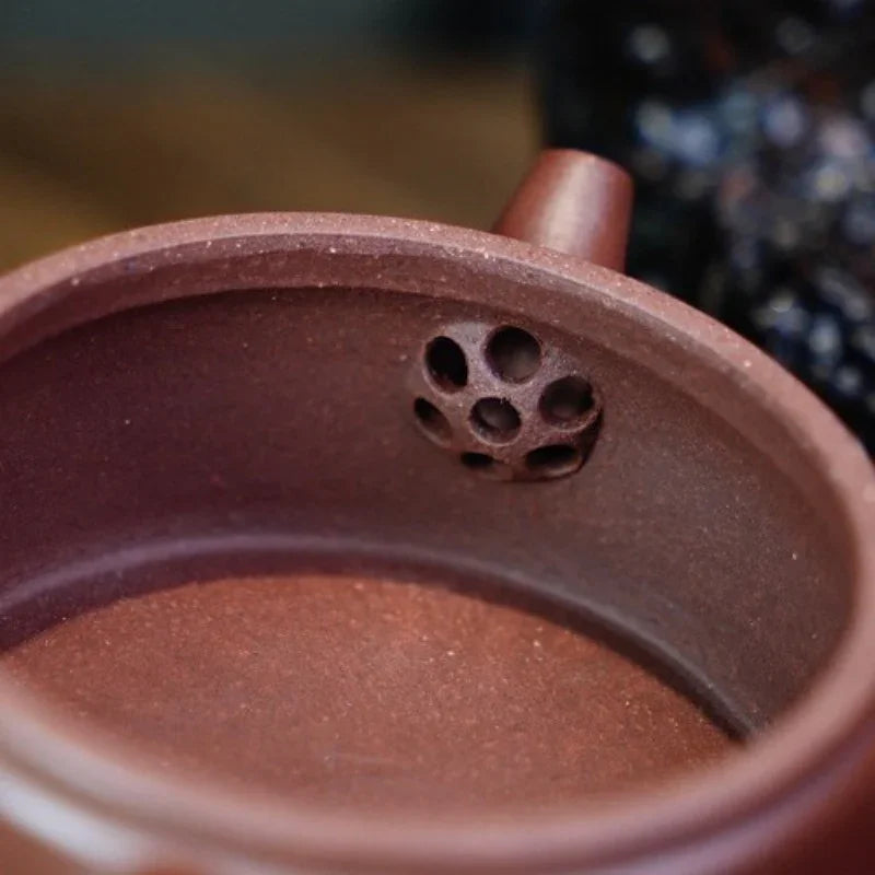 Teko Zisha Yixing Buatan Tangan Sepenuhnya [Periuk Hanwa] (Di Cao Qing - 110ml)