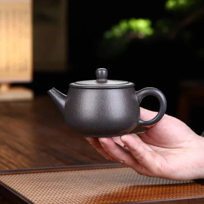 Full Handmade Yixing Zisha Teapot [Hanwa Pot] (Tian Qing Ni - 250ml) - YIQIN TEA HOUSE | yiqinteahouse.com | 200-300ml, full handmade zisha teapot, plain smooth, teapot, teaware