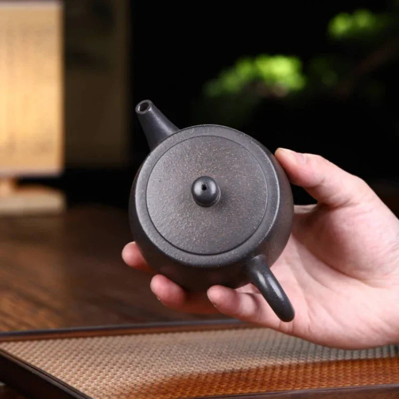 Full Handmade Yixing Zisha Teapot [Hanwa Pot] (Tian Qing Ni - 250ml) - YIQIN TEA HOUSE | yiqinteahouse.com | 200-300ml, full handmade zisha teapot, plain smooth, teapot, teaware