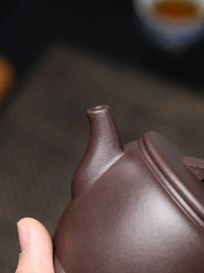 Teko Zisha Yixing Buatan Tangan Sepenuhnya [Hanwa Pot] (Zi Ni - 310ml)