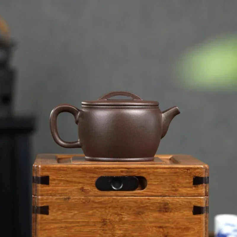 Teko Zisha Yixing Buatan Tangan Sepenuhnya [Hanwa Pot] (Zi Ni - 310ml)