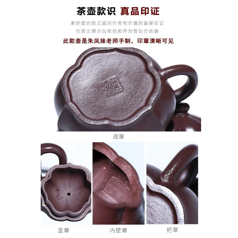 Teko Zisha Yixing Buatan Tangan Sepenuhnya [He Yun] (Zi Ni - 250ml)