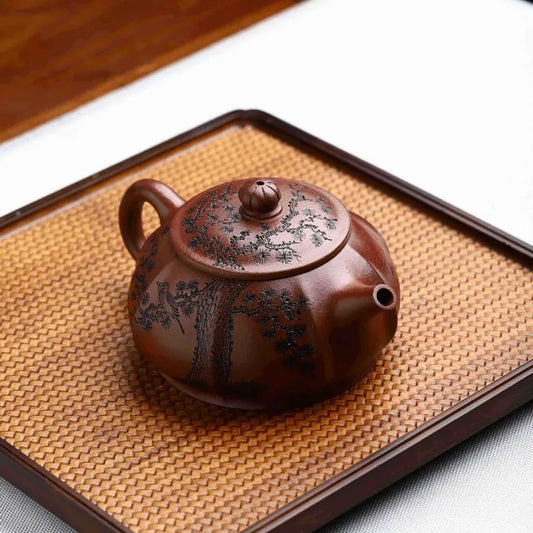 Full Handmade Yixing Zisha Teapot [Heqi Zhi Xiang] (Lao Zi Ni - 320ml) - YIQIN TEA HOUSE | yiqinteahouse.com | >300ml, full handmade zisha teapot, new arrival, teapot, teaware