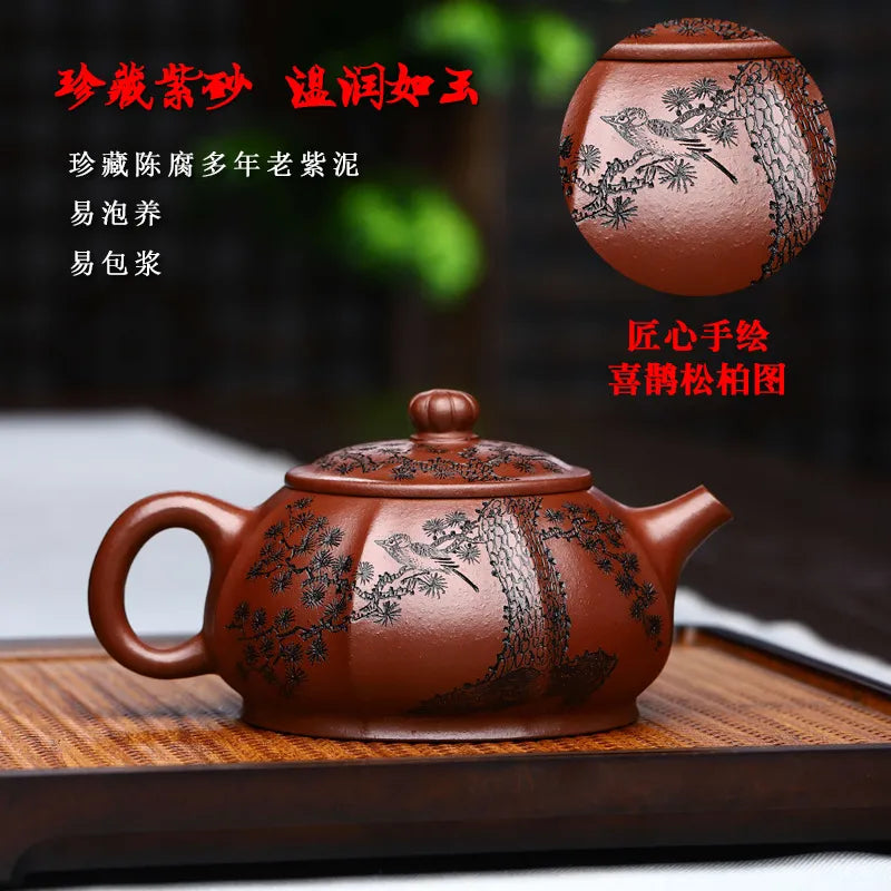 Full Handmade Yixing Zisha Teapot [Heqi Zhi Xiang] (Lao Zi Ni - 320ml) - YIQIN TEA HOUSE | yiqinteahouse.com | >300ml, full handmade zisha teapot, new arrival, teapot, teaware