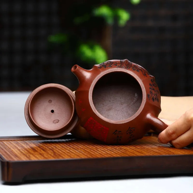 Full Handmade Yixing Zisha Teapot [Heqi Zhi Xiang] (Lao Zi Ni - 320ml) - YIQIN TEA HOUSE | yiqinteahouse.com | >300ml, full handmade zisha teapot, new arrival, teapot, teaware