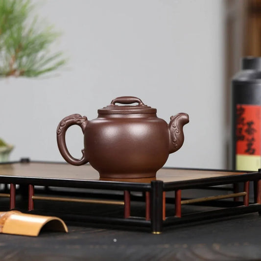 Full Handmade Yixing Zisha Teapot [Hong Fu Pot] (Zi Ni - 270ml)