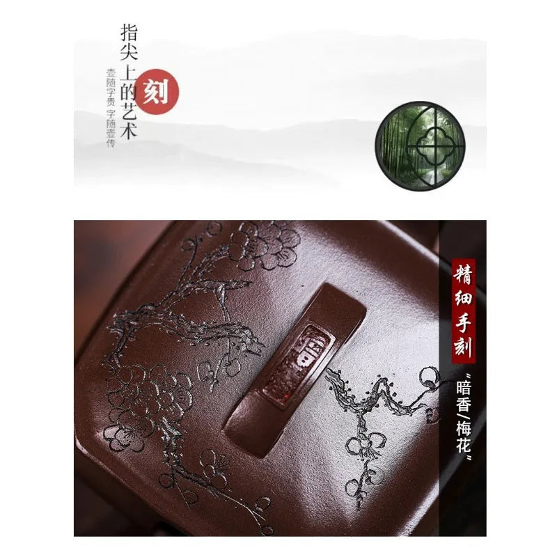 Full Handmade Yixing Zisha Teapot [Hong Xing Piao Xiang] (Zi Jia Ni - 320ml) - YIQIN TEA HOUSE | yiqinteahouse.com | >300ml, full handmade zisha teapot, new arrival, teapot, teaware