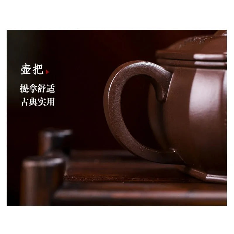 Full Handmade Yixing Zisha Teapot [Hong Xing Piao Xiang] (Zi Jia Ni - 320ml) - YIQIN TEA HOUSE | yiqinteahouse.com | >300ml, full handmade zisha teapot, new arrival, teapot, teaware