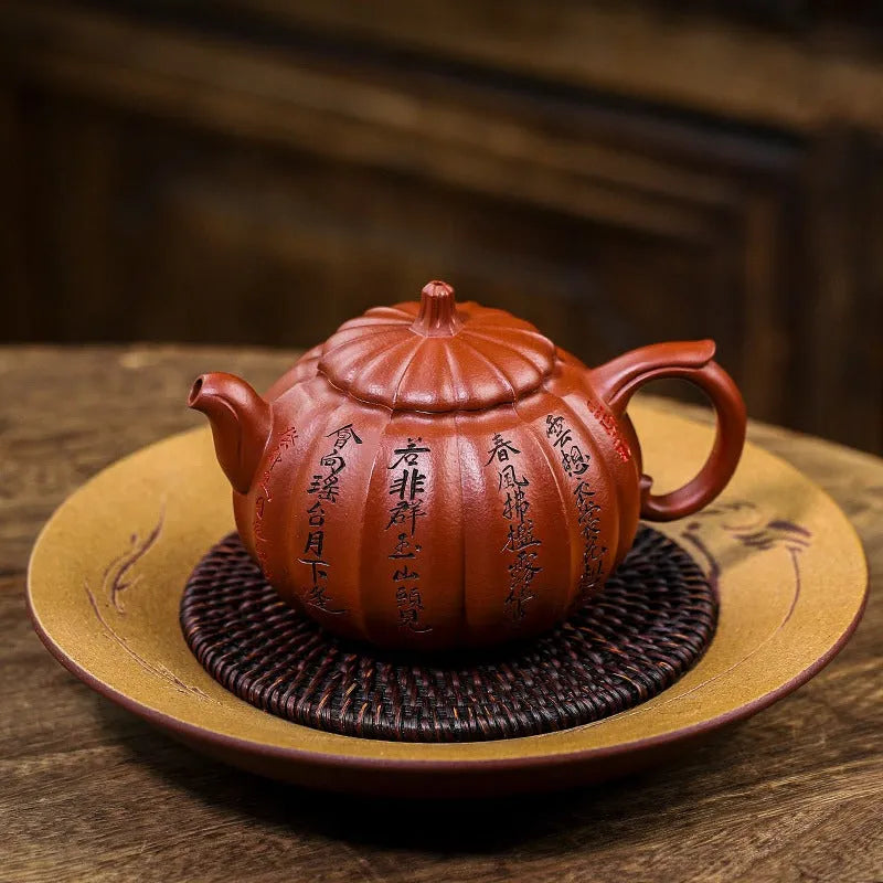 Full Handmade Yixing Zisha Teapot [Hong Yu Jia Gua] (Xiao Meiyao Zhu Ni - 260ml) - YIQIN TEA HOUSE | yiqinteahouse.com | 200-300ml, full handmade zisha teapot, new arrival, teapot, teaware