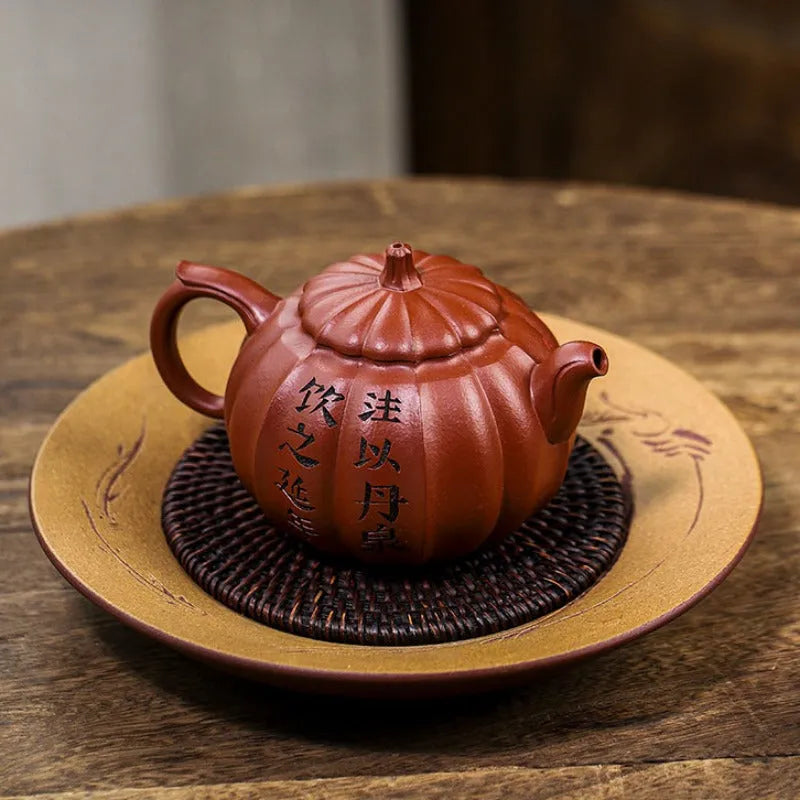 Full Handmade Yixing Zisha Teapot [Hong Yu Jia Gua] (Xiao Meiyao Zhu Ni - 260ml) - YIQIN TEA HOUSE | yiqinteahouse.com | 200-300ml, full handmade zisha teapot, new arrival, teapot, teaware