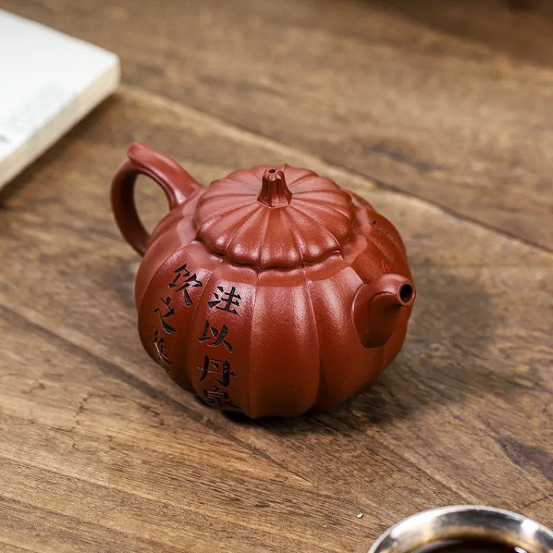 Full Handmade Yixing Zisha Teapot [Hong Yu Jia Gua] (Xiao Meiyao Zhu Ni - 260ml) - YIQIN TEA HOUSE | yiqinteahouse.com | 200-300ml, full handmade zisha teapot, new arrival, teapot, teaware