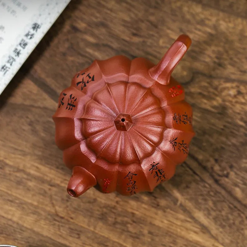 Full Handmade Yixing Zisha Teapot [Hong Yu Jia Gua] (Xiao Meiyao Zhu Ni - 260ml) - YIQIN TEA HOUSE | yiqinteahouse.com | 200-300ml, full handmade zisha teapot, new arrival, teapot, teaware