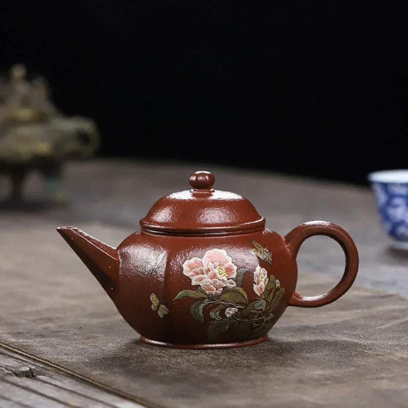 Teiera Yixing Zisha interamente fatta a mano [Hua Ban Cha Xiang] (Hong Jiang Po Ni - 240ml)