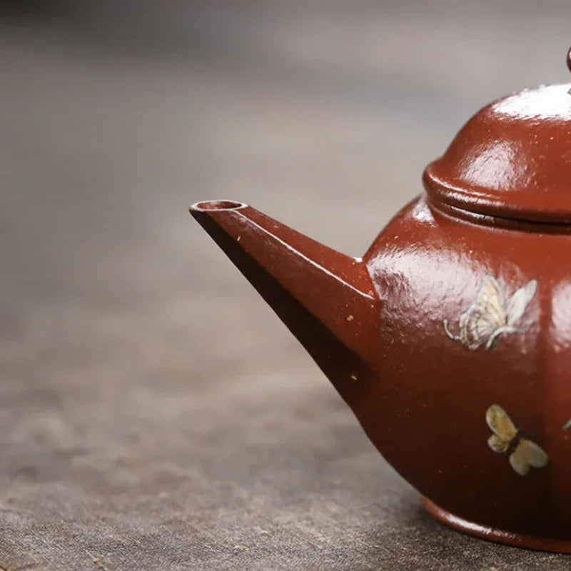 Teiera Yixing Zisha interamente fatta a mano [Hua Ban Cha Xiang] (Hong Jiang Po Ni - 240ml)