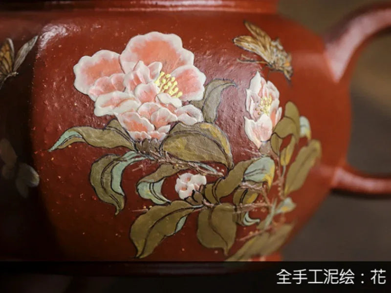 Teiera Yixing Zisha interamente fatta a mano [Hua Ban Cha Xiang] (Hong Jiang Po Ni - 240ml)
