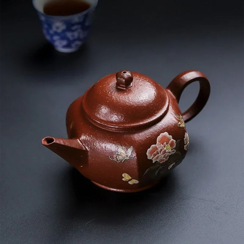 Teiera Yixing Zisha interamente fatta a mano [Hua Ban Cha Xiang] (Hong Jiang Po Ni - 240ml)