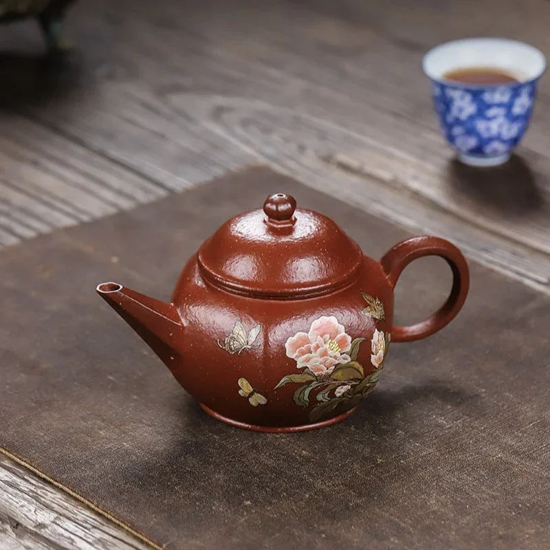 Teiera Yixing Zisha interamente fatta a mano [Hua Ban Cha Xiang] (Hong Jiang Po Ni - 240ml)