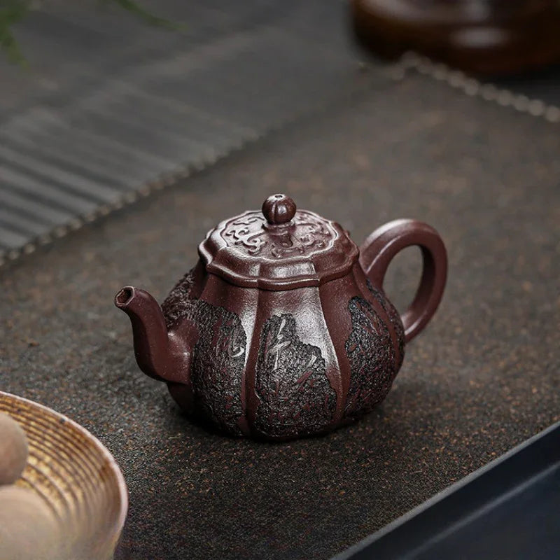 Teko Zisha Yixing Buatan Tangan Sepenuhnya [Hua Ruyi] (Zi Ni - 160ml)