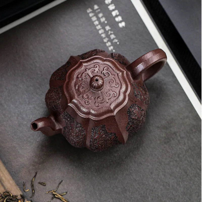 Teko Zisha Yixing Buatan Tangan Sepenuhnya [Hua Ruyi] (Zi Ni - 160ml)