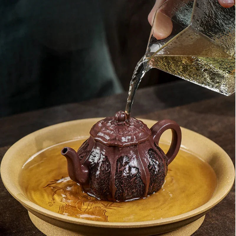 Teko Zisha Yixing Buatan Tangan Sepenuhnya [Hua Ruyi] (Zi Ni - 160ml)
