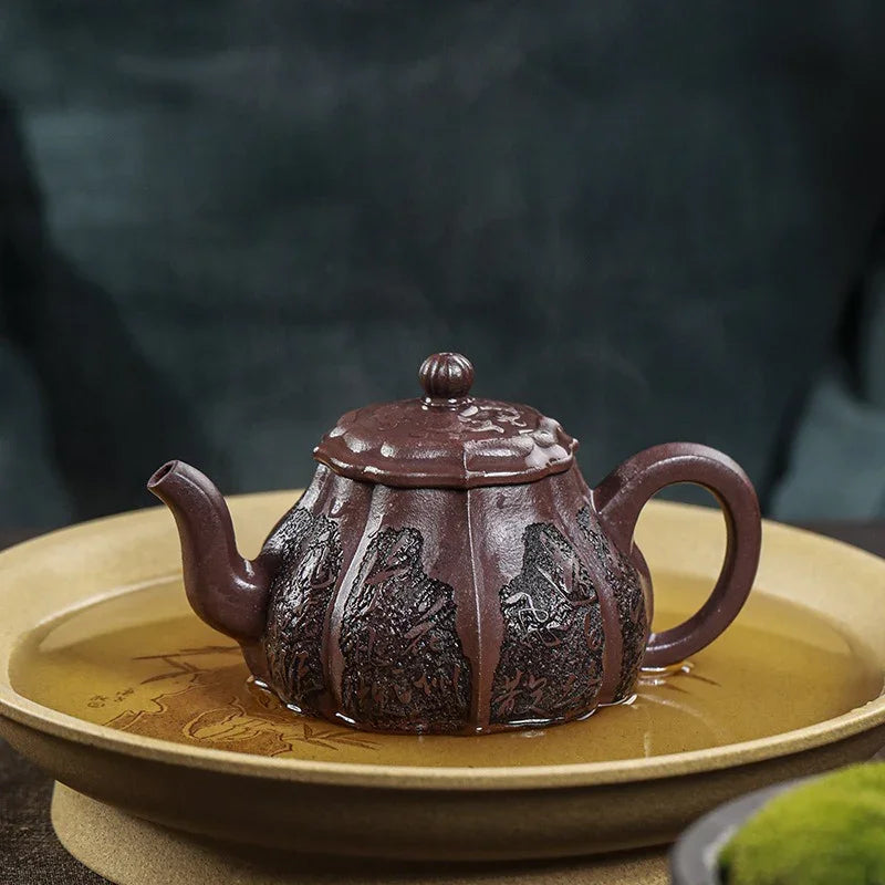 Teko Zisha Yixing Buatan Tangan Sepenuhnya [Hua Ruyi] (Zi Ni - 160ml)