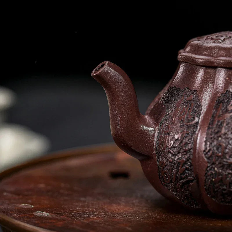 Teko Zisha Yixing Buatan Tangan Sepenuhnya [Hua Ruyi] (Zi Ni - 160ml)