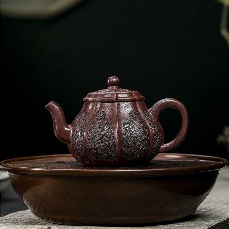 Teko Zisha Yixing Buatan Tangan Sepenuhnya [Hua Ruyi] (Zi Ni - 160ml)