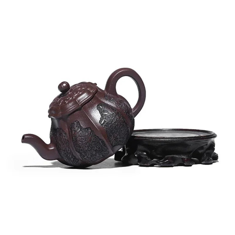 Teko Zisha Yixing Buatan Tangan Sepenuhnya [Hua Ruyi] (Zi Ni - 160ml)
