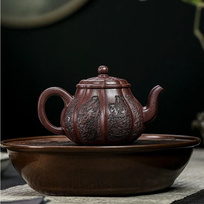 Teko Zisha Yixing Buatan Tangan Sepenuhnya [Hua Ruyi] (Zi Ni - 160ml)