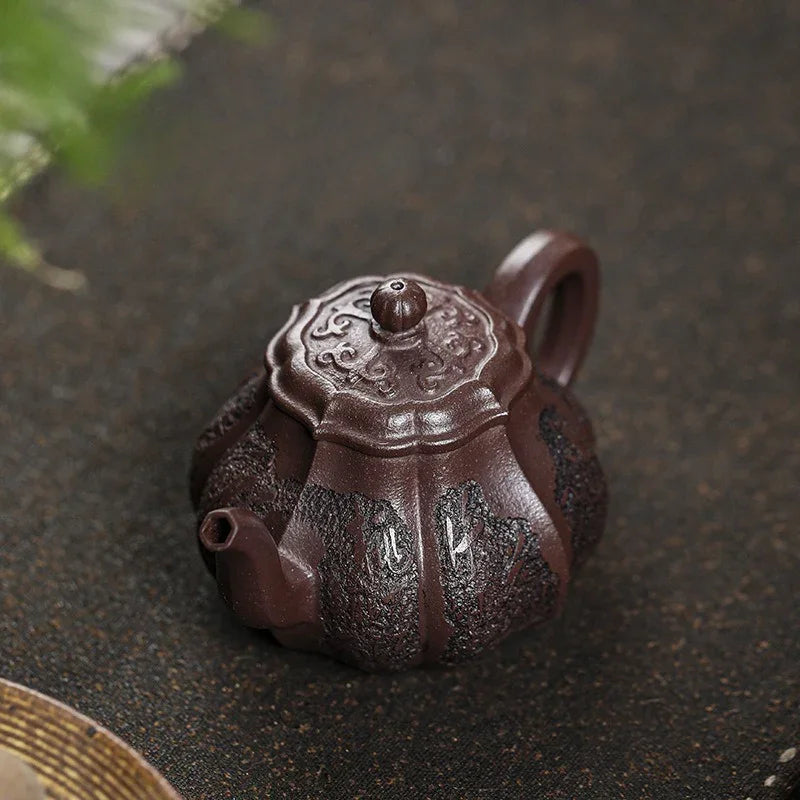 Teko Zisha Yixing Buatan Tangan Sepenuhnya [Hua Ruyi] (Zi Ni - 160ml)