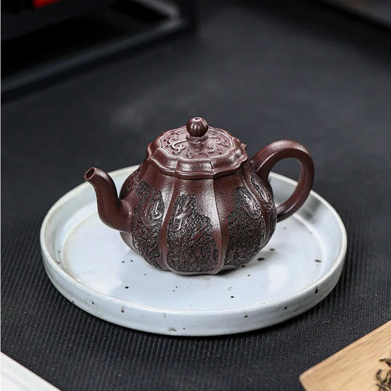 Teko Zisha Yixing Buatan Tangan Sepenuhnya [Hua Ruyi] (Zi Ni - 160ml)