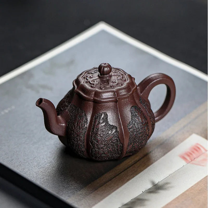 Teko Zisha Yixing Buatan Tangan Sepenuhnya [Hua Ruyi] (Zi Ni - 160ml)