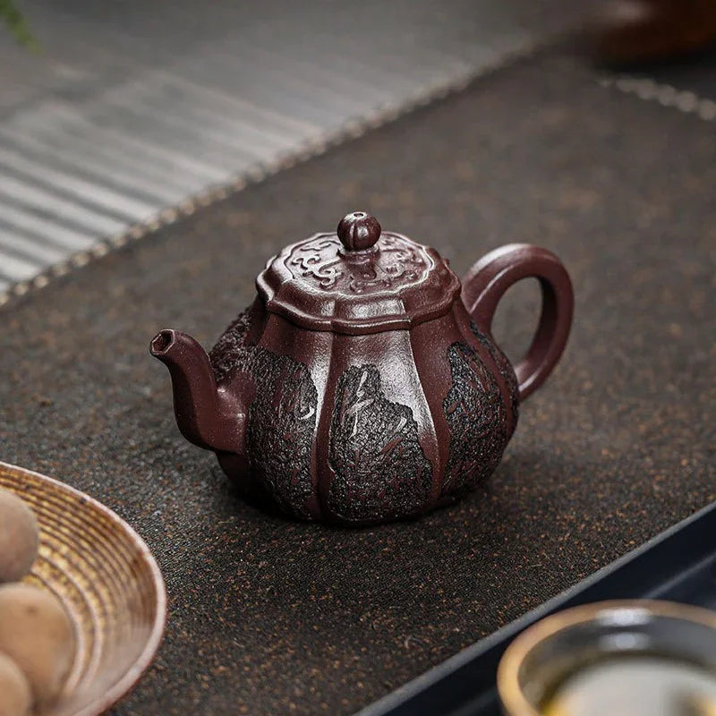 Teko Zisha Yixing Buatan Tangan Sepenuhnya [Hua Ruyi] (Zi Ni - 160ml)